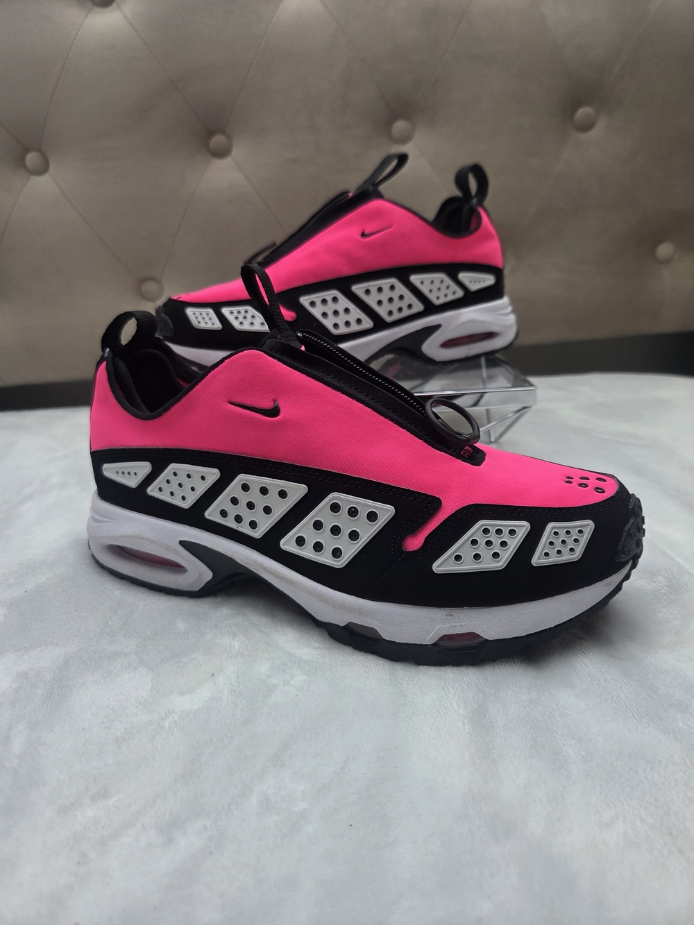 Nike Air Max Sunder Hyper Pink Y2K Zip Running Sneakers Women's Size 8.5